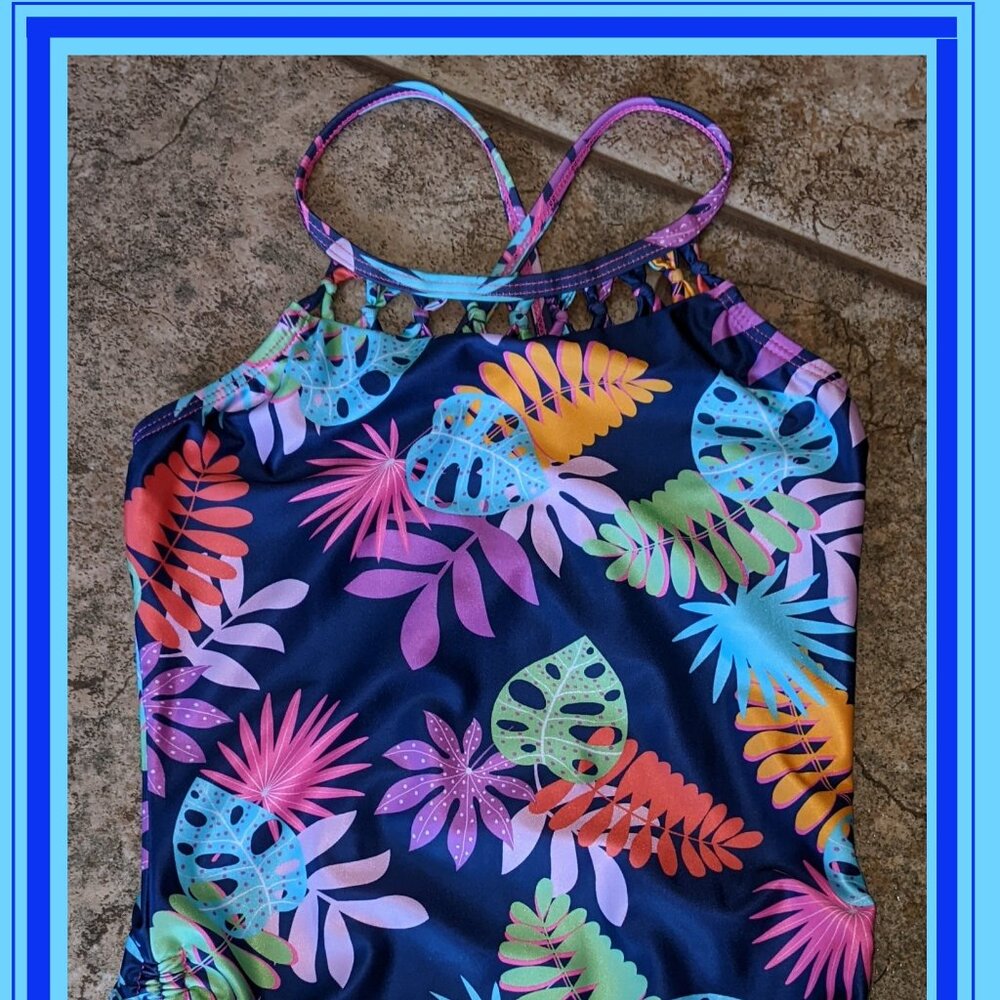 Girls One Piece Swimsuit (Beautiful Detail & Color)